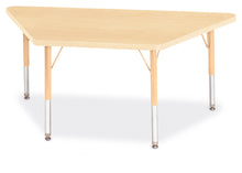 Load image into Gallery viewer, Berries® Trapezoid Activity Tables - 24&quot; X 48&quot;, T-height - Maple/Maple/Camel - MMEE Distributors
