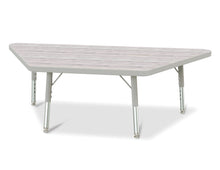 Load image into Gallery viewer, Berries® Trapezoid Activity Table - 24&quot; X 48&quot;, T-height - Driftwood Gray/Gray/Gray - MMEE Distributors
