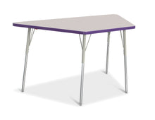 Load image into Gallery viewer, Berries® Trapezoid Activity Tables - 30&quot; X 60&quot;, A-height - Gray/Purple/Gray - MMEE Distributors
