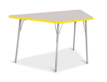 Load image into Gallery viewer, Berries® Trapezoid Activity Tables - 30&quot; X 60&quot;, A-height - Gray/Yellow/Gray - MMEE Distributors
