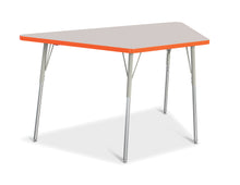 Load image into Gallery viewer, Berries® Trapezoid Activity Tables - 30&quot; X 60&quot;, A-height - Gray/Orange/Gray - MMEE Distributors
