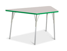Load image into Gallery viewer, Berries® Trapezoid Activity Tables - 30&quot; X 60&quot;, A-height - Gray/Green/Gray - MMEE Distributors
