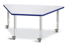 Load image into Gallery viewer, Berries® Trapezoid Activity Tables - 30&quot; X 60&quot;, Mobile - Gray/Blue/Gray - MMEE Distributors
