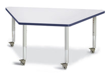 Load image into Gallery viewer, Berries® Trapezoid Activity Tables - 30&quot; X 60&quot;, Mobile - Gray/Navy/Gray - MMEE Distributors
