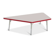 Load image into Gallery viewer, Berries® Trapezoid Activity Tables - 30&quot; X 60&quot;, T-height - Gray/Red/Gray - MMEE Distributors
