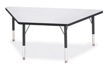 Load image into Gallery viewer, Berries® Trapezoid Activity Tables - 30&quot; X 60&quot;, T-height - Gray/Black/Black - MMEE Distributors

