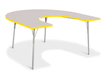 Load image into Gallery viewer, Berries® Horseshoe Activity Table - 66&quot; X 60&quot;, A-height - Gray/Yellow/Gray - MMEE Distributors
