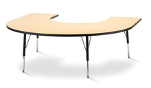 Load image into Gallery viewer, Berries® Horseshoe Activity Table - 66&quot; X 60&quot;, A-height - Maple/Black/Black - MMEE Distributors
