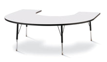 Load image into Gallery viewer, Berries® Horseshoe Activity Table - 66&quot; X 60&quot;, A-height - Gray/Black/Black - MMEE Distributors
