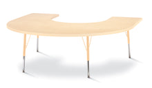 Load image into Gallery viewer, Berries® Horseshoe Activity Table - 66&quot; X 60&quot;, A-height - Maple/Maple/Camel - MMEE Distributors
