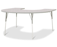 Load image into Gallery viewer, Berries® Horseshoe Activity Table - 60&quot; X 66&quot;, A-height - Driftwood Gray/Gray/Gray - MMEE Distributors
