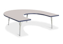 Load image into Gallery viewer, Berries® Horseshoe Activity Table - 66&quot; X 60&quot;, E-height - Gray/Navy/Gray - MMEE Distributors
