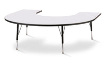 Load image into Gallery viewer, Berries® Horseshoe Activity Table - 66&quot; X 60&quot;, E-height - Gray/Black/Black - MMEE Distributors

