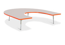 Load image into Gallery viewer, Berries® Horseshoe Activity Table - 66&quot; X 60&quot;, T-height - Gray/Orange/Gray - MMEE Distributors
