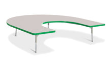 Load image into Gallery viewer, Berries® Horseshoe Activity Table - 66&quot; X 60&quot;, T-height - Gray/Green/Gray - MMEE Distributors
