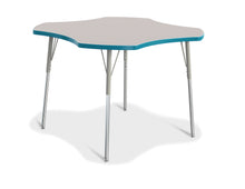 Load image into Gallery viewer, Berries® Four Leaf Activity Table, A-height - Gray/Teal/Gray - MMEE Distributors
