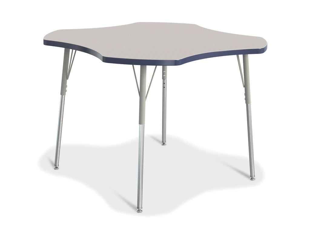Berries® Four Leaf Activity Table, A-height - Gray/Navy/Gray - MMEE Distributors