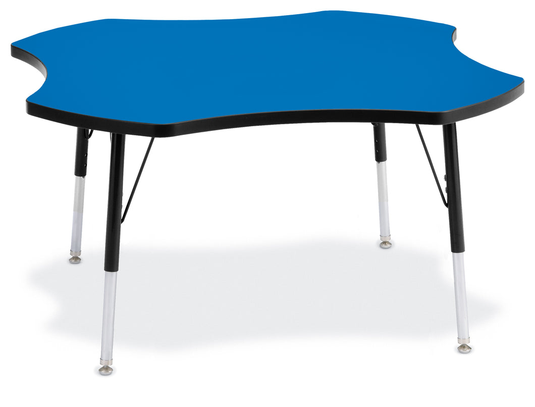 Berries® Four Leaf Activity Table, A-height - Blue/Black/Black - MMEE Distributors
