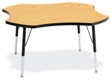 Load image into Gallery viewer, Berries® Four Leaf Activity Table, A-height - Oak/Black/Black - MMEE Distributors
