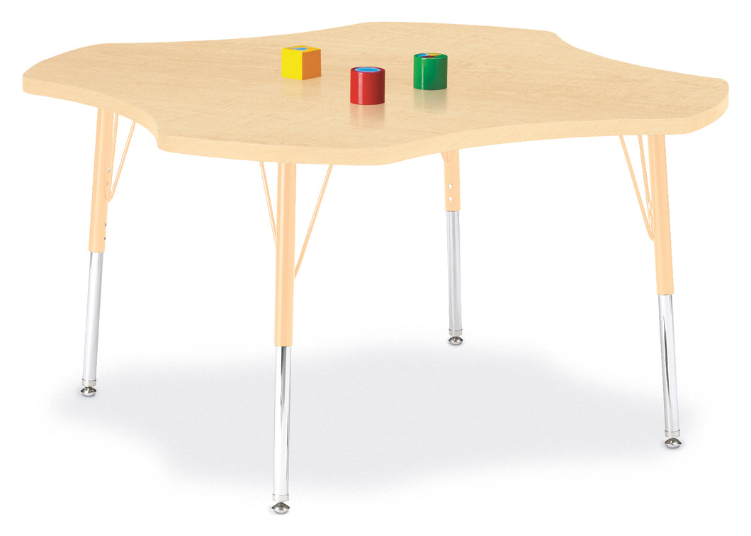 Berries® Four Leaf Activity Table, A-height - Maple/Maple/Camel - MMEE Distributors