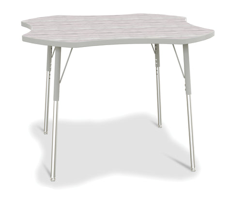 Berries® Four Leaf Activity Table - A-height - Driftwood Gray/Gray/Gray - MMEE Distributors