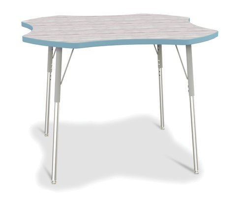 Berries® Four Leaf Activity Table - A-height - Driftwood Gray/Coastal Blue/Gray - MMEE Distributors