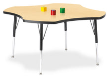 Load image into Gallery viewer, Berries® Four Leaf Activity Table, E-height - Maple/Black/Black - MMEE Distributors
