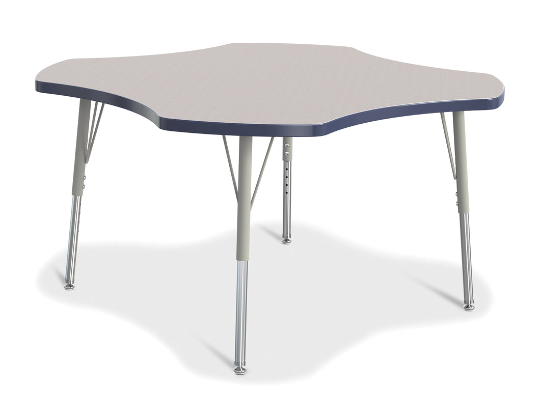 Berries® Four Leaf Activity Table, E-height - Gray/Navy/Gray - MMEE Distributors