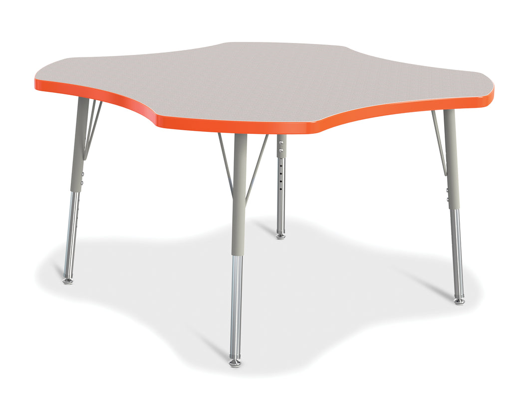 Berries® Four Leaf Activity Table, E-height - Gray/Orange/Gray - MMEE Distributors