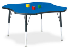 Load image into Gallery viewer, Berries® Four Leaf Activity Table, E-height - Blue/Black/Black - MMEE Distributors

