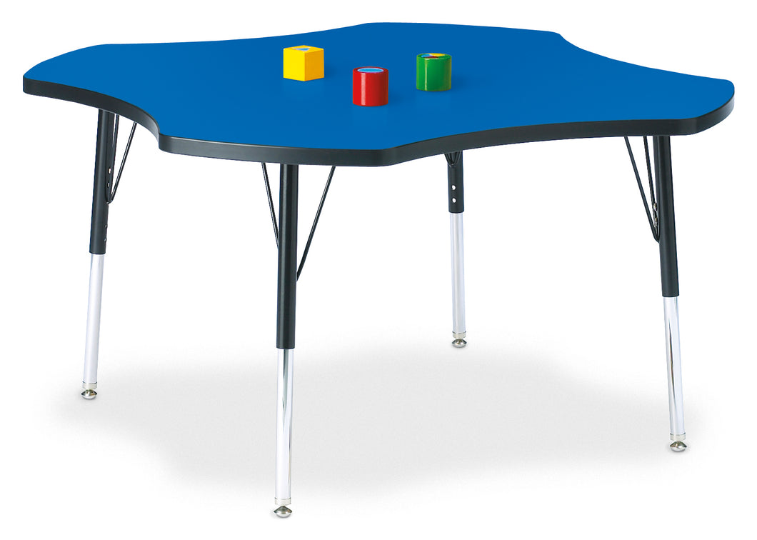 Berries® Four Leaf Activity Table, E-height - Blue/Black/Black - MMEE Distributors