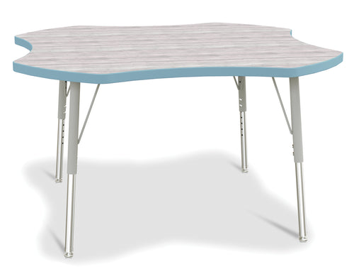Berries® Four Leaf Activity Table - E-height - Driftwood Gray/Coastal Blue/Gray - MMEE Distributors