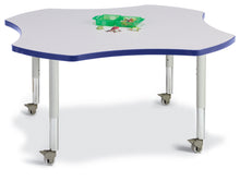 Load image into Gallery viewer, Berries® Four Leaf Activity Table, Mobile - Gray/Blue/Gray - MMEE Distributors
