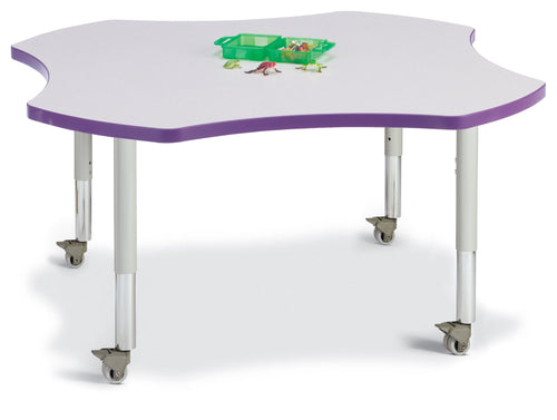Berries® Four Leaf Activity Table, Mobile - Gray/Purple/Gray - MMEE Distributors