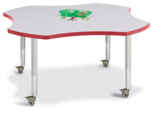 Load image into Gallery viewer, Berries® Four Leaf Activity Table, Mobile - Gray/Red/Gray - MMEE Distributors
