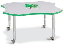Load image into Gallery viewer, Berries® Four Leaf Activity Table, Mobile - Gray/Green/Gray - MMEE Distributors
