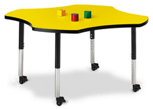 Load image into Gallery viewer, Berries® Four Leaf Activity Table, Mobile - Yellow/Black/Black - MMEE Distributors

