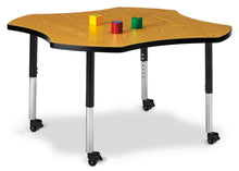 Load image into Gallery viewer, Berries® Four Leaf Activity Table, Mobile - Oak/Black/Black - MMEE Distributors
