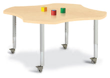 Load image into Gallery viewer, Berries® Four Leaf Activity Table, Mobile - Maple/Maple/Gray - MMEE Distributors
