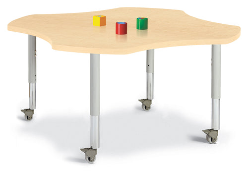 Berries® Four Leaf Activity Table, Mobile - Maple/Maple/Gray - MMEE Distributors