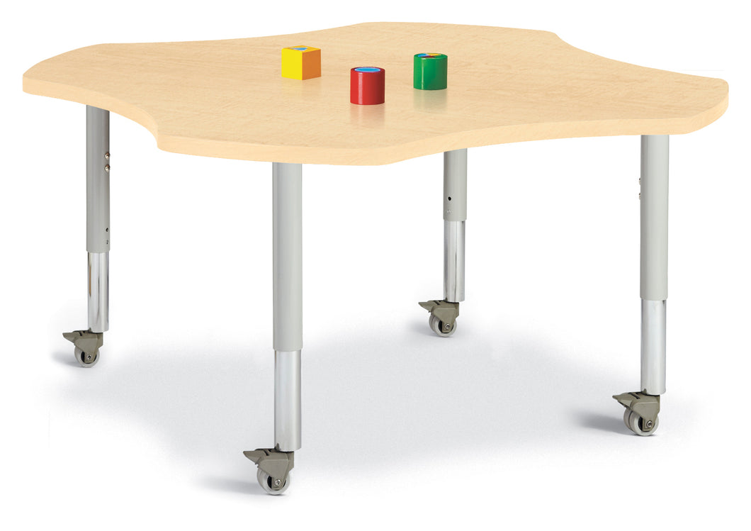 Berries® Four Leaf Activity Table, Mobile - Maple/Maple/Gray - MMEE Distributors