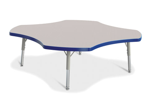 Berries® Four Leaf Activity Table, T-height - Gray/Blue/Gray - MMEE Distributors