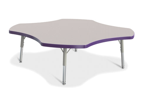 Berries® Four Leaf Activity Table, T-height - Gray/Purple/Gray - MMEE Distributors