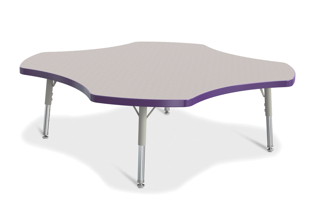 Berries® Four Leaf Activity Table, T-height - Gray/Purple/Gray - MMEE Distributors