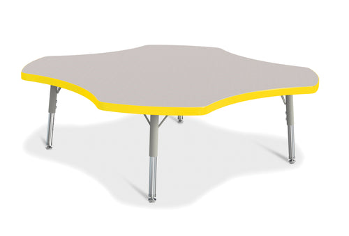 Berries® Four Leaf Activity Table, T-height - Gray/Yellow/Gray - MMEE Distributors