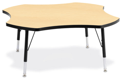 Berries® Four Leaf Activity Table, T-height - Maple/Black/Black - MMEE Distributors