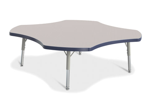 Berries® Four Leaf Activity Table, T-height - Gray/Navy/Gray - MMEE Distributors