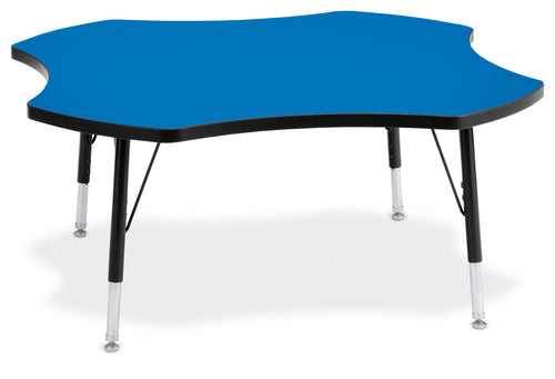 Berries® Four Leaf Activity Table, T-height - Blue/Black/Black - MMEE Distributors