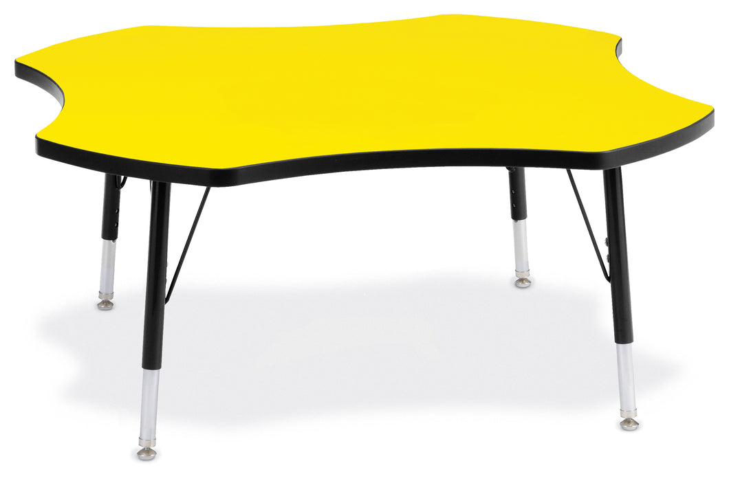 Berries® Four Leaf Activity Table, T-height - Yellow/Black/Black - MMEE Distributors