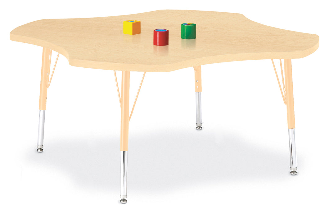 Berries® Four Leaf Activity Table, T-height - Maple/Maple/Camel - MMEE Distributors